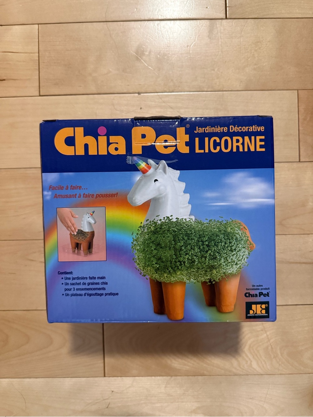 Chia Pet Licorne Unicorn Planter - White Unicorn with Green Chia